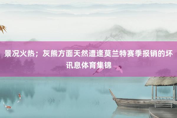 景况火热；灰熊方面天然遭逢莫兰特赛季报销的坏讯息体育集锦