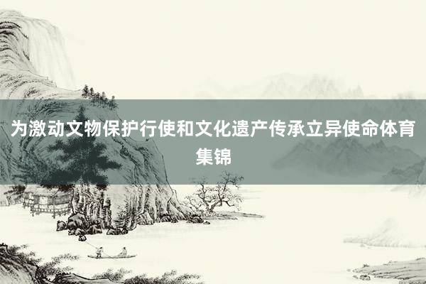 为激动文物保护行使和文化遗产传承立异使命体育集锦