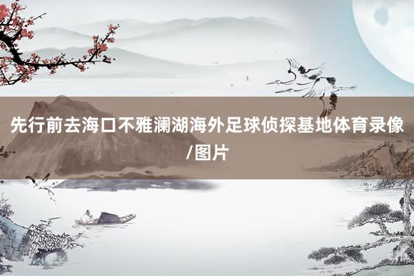 先行前去海口不雅澜湖海外足球侦探基地体育录像/图片