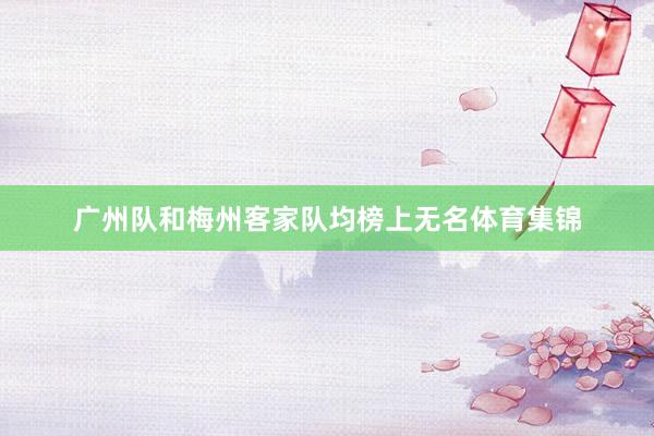 广州队和梅州客家队均榜上无名体育集锦