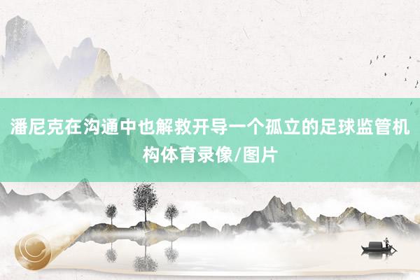 潘尼克在沟通中也解救开导一个孤立的足球监管机构体育录像/图片
