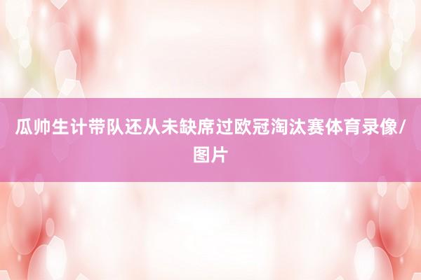 瓜帅生计带队还从未缺席过欧冠淘汰赛体育录像/图片