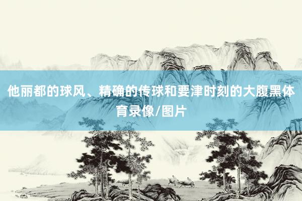 他丽都的球风、精确的传球和要津时刻的大腹黑体育录像/图片