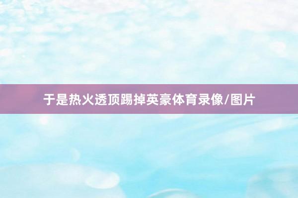 于是热火透顶踢掉英豪体育录像/图片