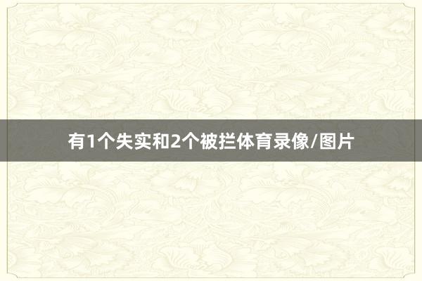 有1个失实和2个被拦体育录像/图片