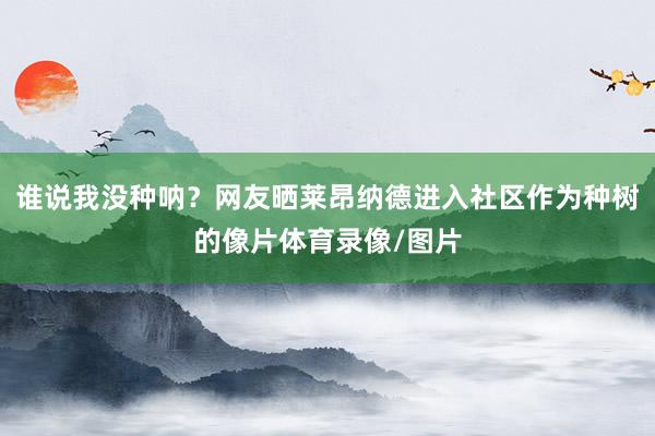 谁说我没种呐?网友晒莱昂纳德进入社区作为种树的像片体育录像/图片