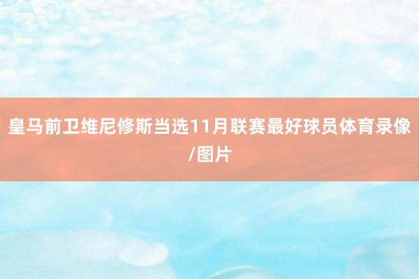 皇马前卫维尼修斯当选11月联赛最好球员体育录像/图片