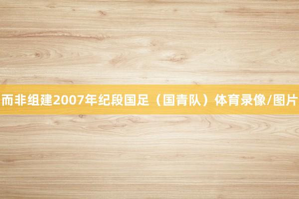 而非组建2007年纪段国足(国青队)体育录像/图片