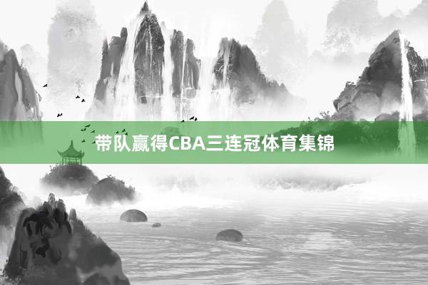 带队赢得CBA三连冠体育集锦