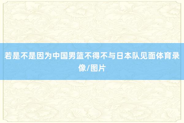 若是不是因为中国男篮不得不与日本队见面体育录像/图片