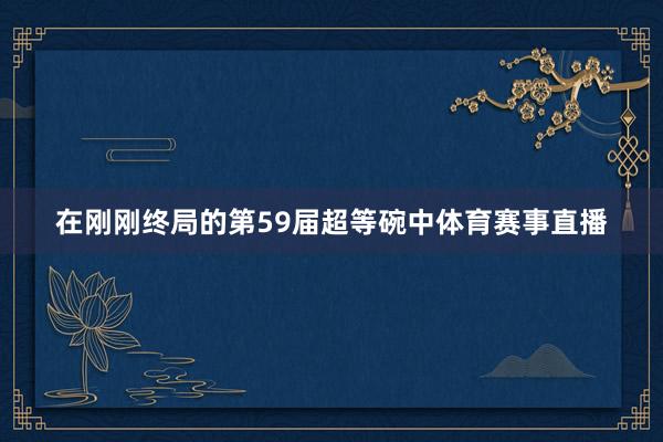 在刚刚终局的第59届超等碗中体育赛事直播
