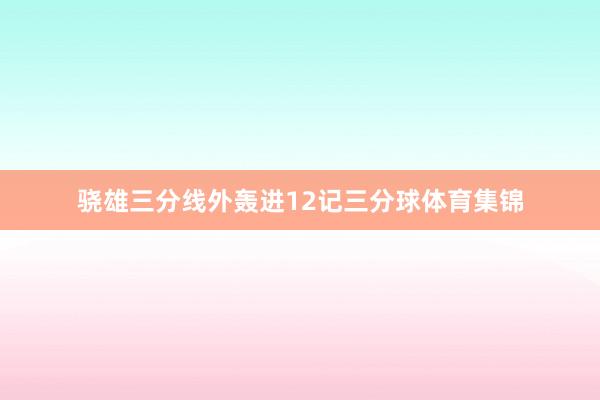 骁雄三分线外轰进12记三分球体育集锦