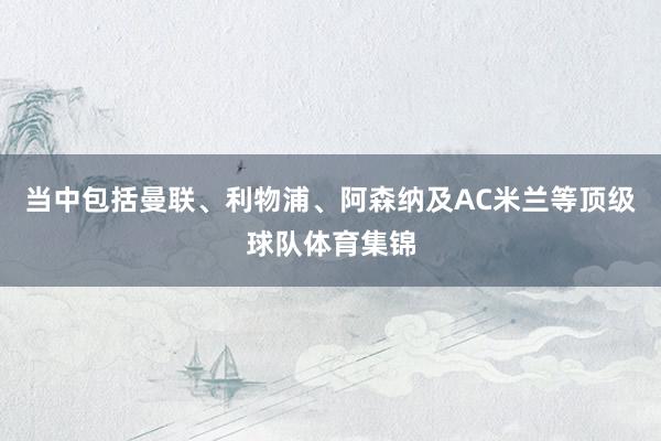 当中包括曼联、利物浦、阿森纳及AC米兰等顶级球队体育集锦