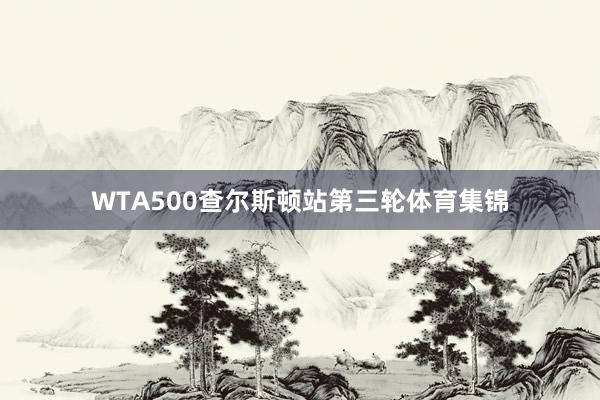 WTA500查尔斯顿站第三轮体育集锦