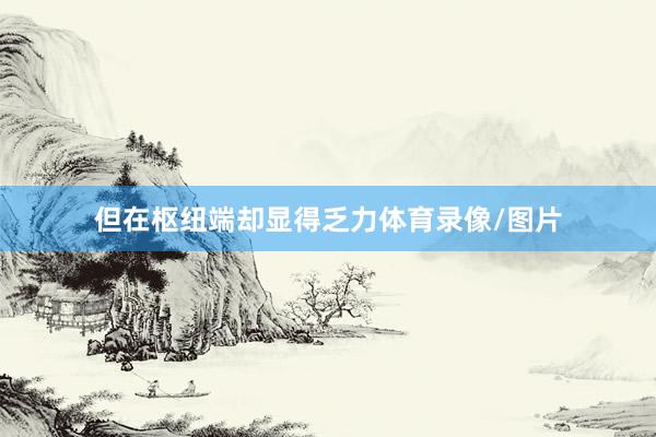 但在枢纽端却显得乏力体育录像/图片