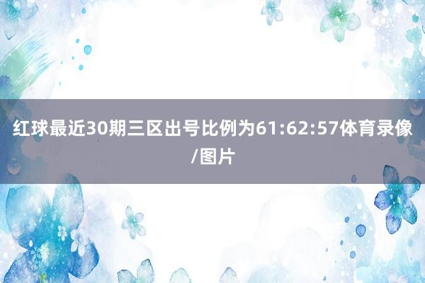 红球最近30期三区出号比例为61:62:57体育录像/图片