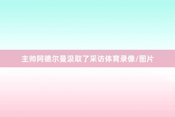 主帅阿德尔曼汲取了采访体育录像/图片