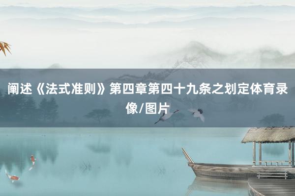 阐述《法式准则》第四章第四十九条之划定体育录像/图片