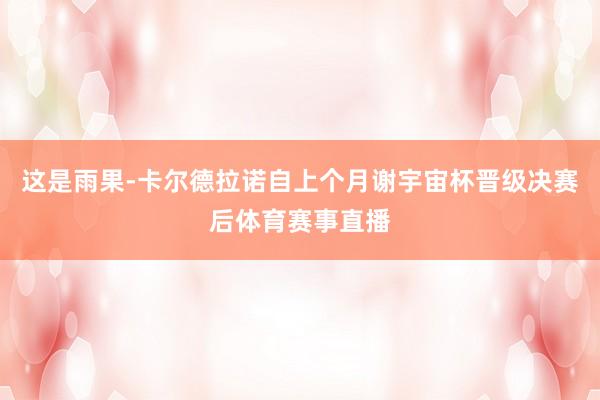 这是雨果-卡尔德拉诺自上个月谢宇宙杯晋级决赛后体育赛事直播