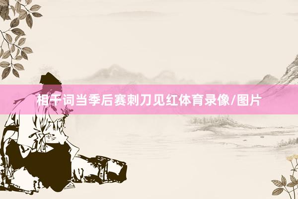 相干词当季后赛刺刀见红体育录像/图片