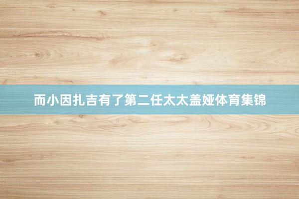 而小因扎吉有了第二任太太盖娅体育集锦