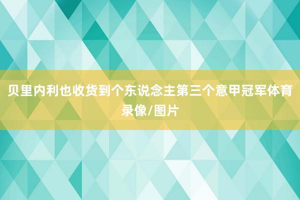 贝里内利也收货到个东说念主第三个意甲冠军体育录像/图片