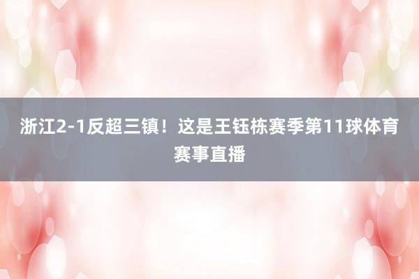 浙江2-1反超三镇！这是王钰栋赛季第11球体育赛事直播