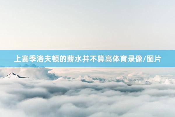 上赛季洛夫顿的薪水并不算高体育录像/图片