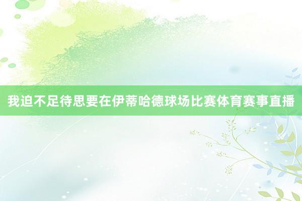 我迫不足待思要在伊蒂哈德球场比赛体育赛事直播