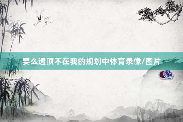 要么透顶不在我的规划中体育录像/图片