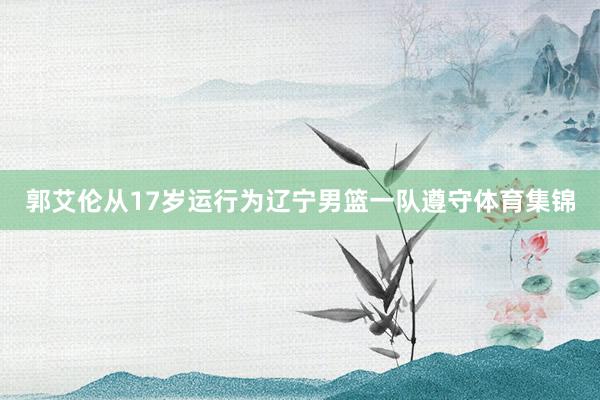 郭艾伦从17岁运行为辽宁男篮一队遵守体育集锦